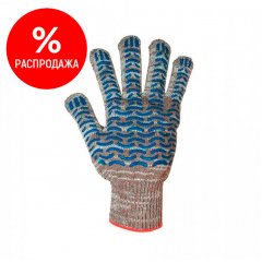 Перчатки вязаные х/б с ПВХ, 