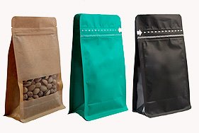 Восьмишовные пакеты для фасовки чая, кофе, снеков